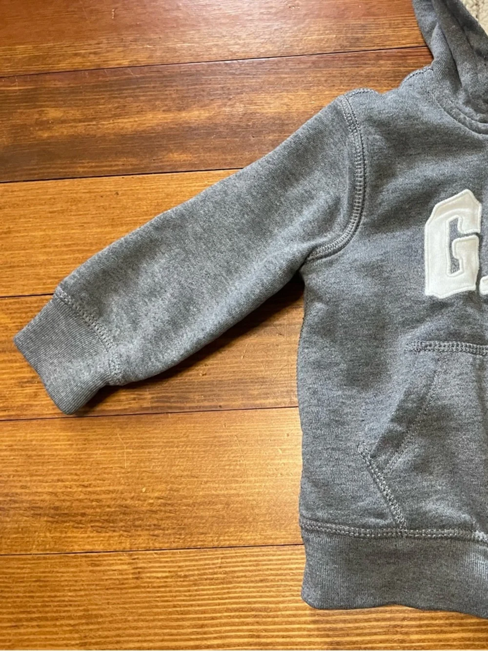 GAP Baby Heather Gray Sherpa-Lined Bear Ear Hoodie Size 18-24 Months